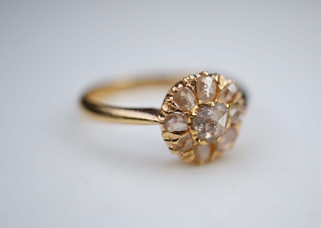 A diamond ring, late 19th century